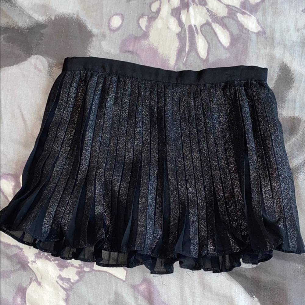 DKNY, black metallic skirt